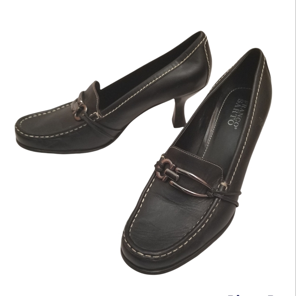 Franco Sarto Heels "Loafers" Style Size 10 Black
